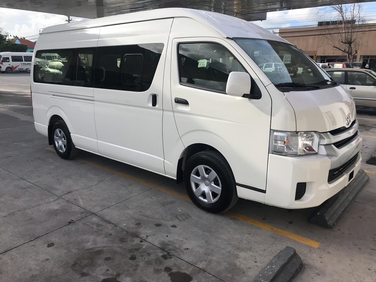 a van parked on the side of a road